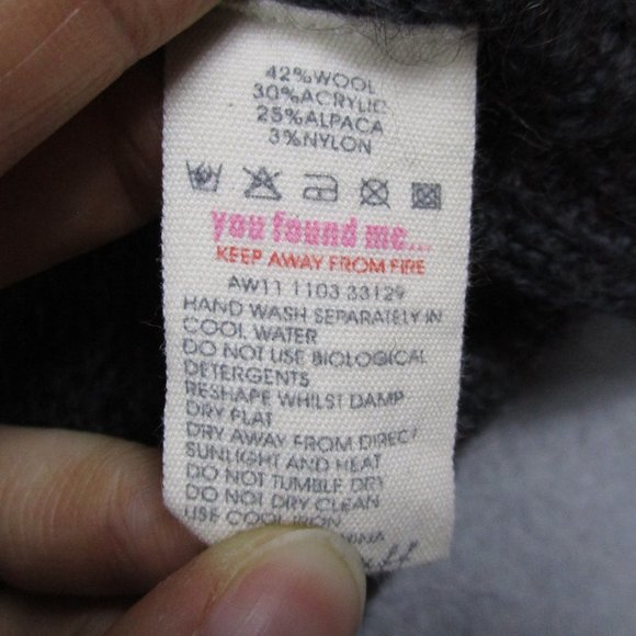 White Stuff Vest Womens 10 Gray Wool Alpaca Blend Sweater Knit Pockets - Picture 9 of 10